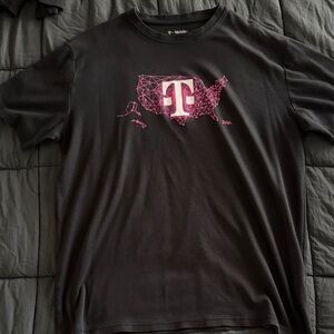 T-Mobile Black Tee with Pink USA Graphic